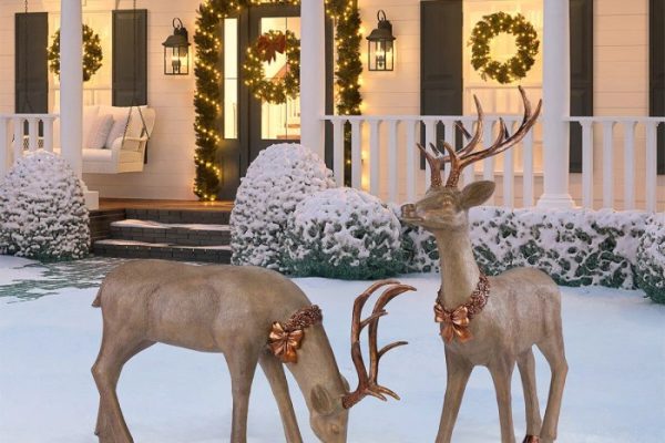 Outdoor christmas decor reindeer