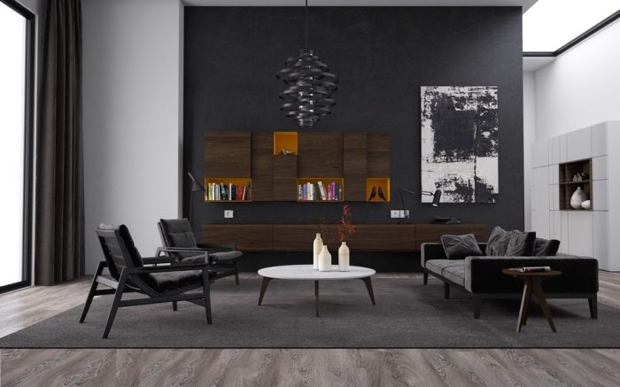 Black decor for living room