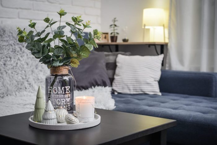 Living room side table decor