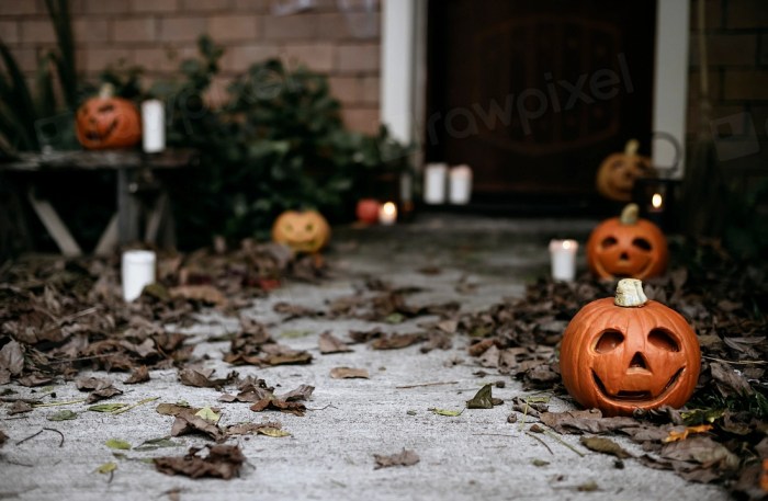 Scary pumpkin outdoor decor