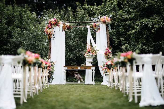 Wedding aisle decor outdoor