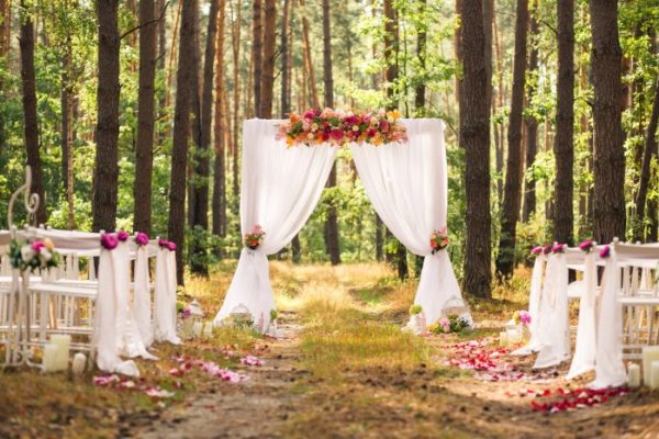 Wedding aisle decor outdoor