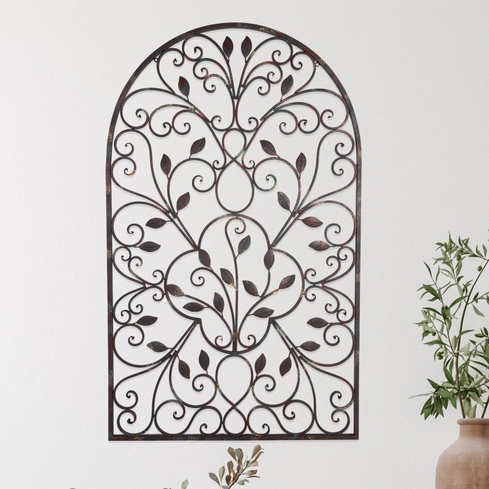 Wrought iron outdoor decor