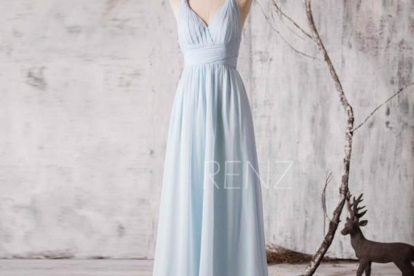 Light blue summer dress for wedding