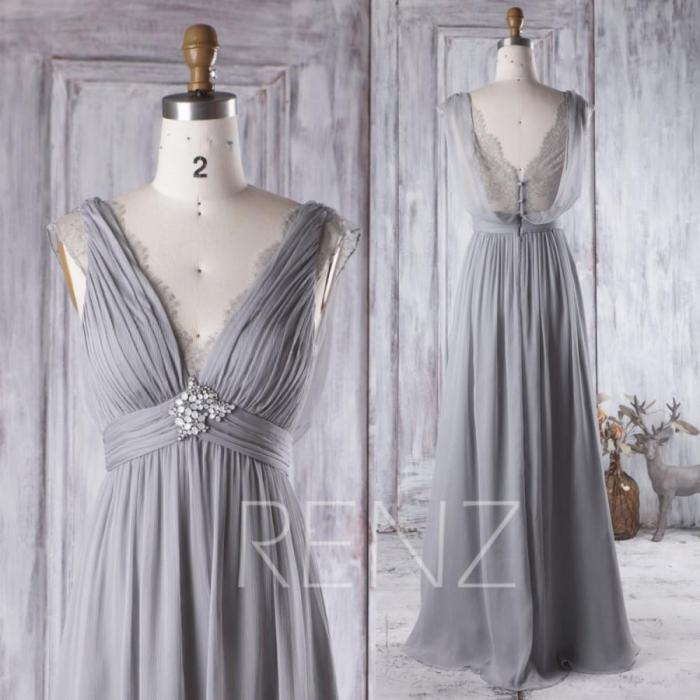 Light grey dress for wedding