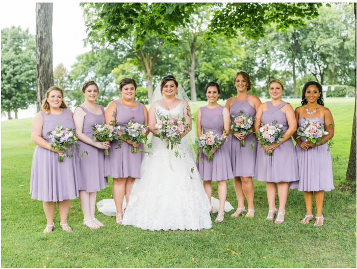 Ivory and champagne wedding dress