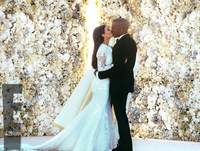 Kim and kanye wedding dress